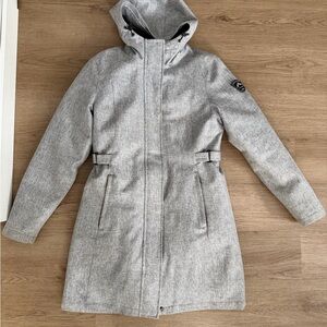 Women's Gray Hooded Coat